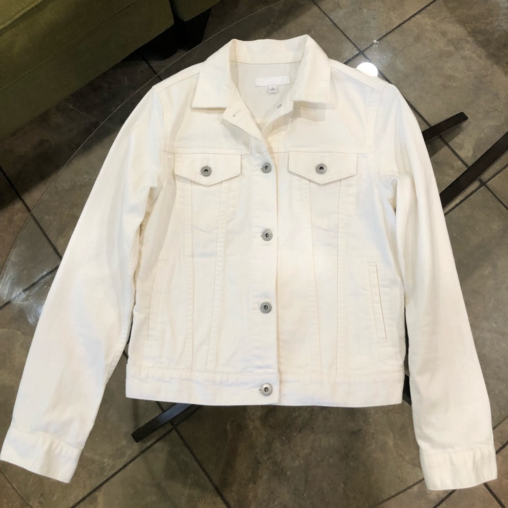 Uniqlo White Denim Jacket